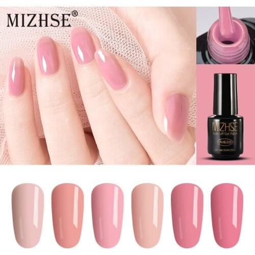 MIZHSE 7ml Pure Color Gel Lacquer Gel Polish Gel Varnishes Set For Manicure Hybrid Nail Art Acryl Paint Top Coat Primer Base