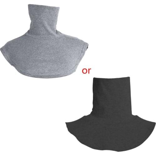 Fashion Men And Women Knitting Fake High Collar Back Cover Scarf Half Muslim Collar Solid Color Fake Collar Clothes Accessories