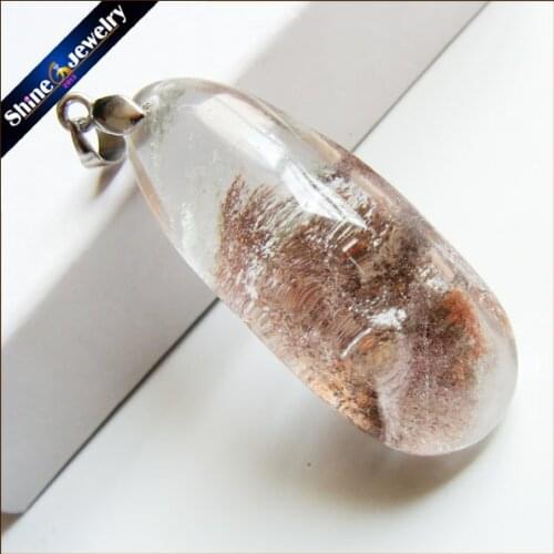 Men Fashion Jewelry Pendants Necklaces With Chain Wholesale Ghost Phantom Garden Quartz Crystal Stone Colares Femininos IS855