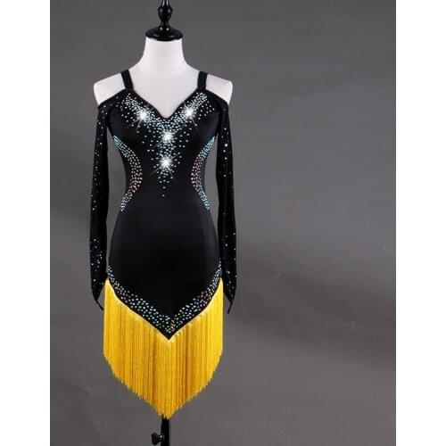 Custom made latin dress women black salsa dress latin practice wear latin dance competition dress salsa costume dance wear