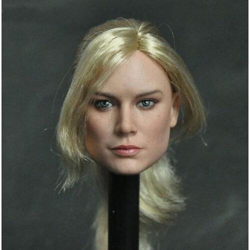 Delicate Painting 1/6 Scale Surprise Captain C Style Brie Larson Head Sculpt Fit 12" Figure