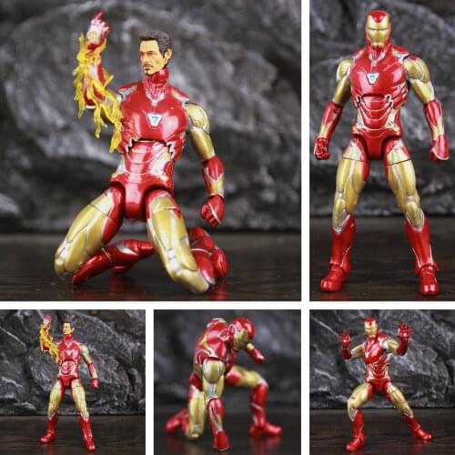 Original MS Select Marvel Avenger Endgame Iron Man MK85 7" Action Figure Nano Mark 85 Tony Stark Diamond DST Toys Doll Model