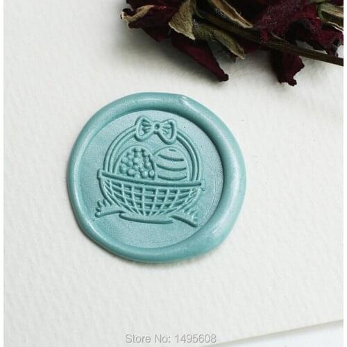 Easter basket Wax Seal Stamp, Easter day egg wax sealing ,Rustic wedding Sealing Wax Seal/Easter basket party Wax Stamp