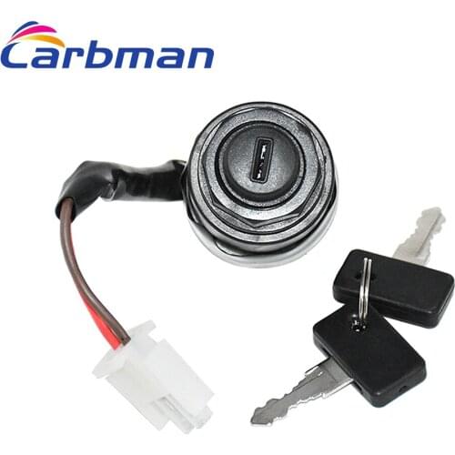 Carbman Ignition Key Switch & Keys for Yamaha Golf Cart Gas Or Electric G11 G16 G20 G21 G22 1996-2004 JN8-82510-09