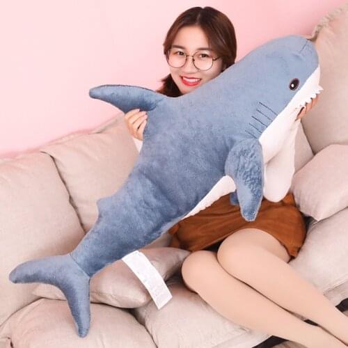 Shark Plush Dolls Popular Sleeping Pillow Travel Companion Cushion Cute Shark Stuffed Animal Fish Pillow Toys Gifts