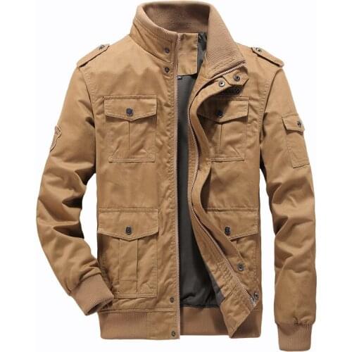 Plus Size M-5XL 6XL Military Jacket Men Quality Spring Autumn Mens Jackets Multi-pockets Casual Coats Male Bomber Jackets