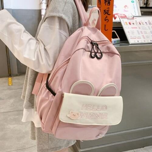 College Student Backpack Women Large Capacity Anti Theft Backpack Casual Travel Packbags For Teenager Girl Nylon Backpack 50