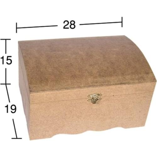 SA413 Bombe Crate, Can Be Painted Mdf Raw Wood Box