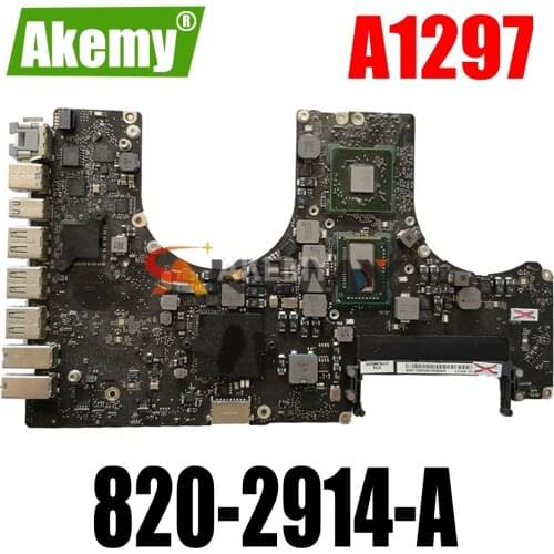 Tested A1297 Motherboard for MacBook Pro 17" 2009 2010 A1297 Logic Board 2.53GHz 820-2849-A 661-5472 2011 2.2GHz 820-2914-B