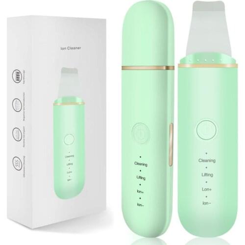 Ultrasonic Skin Scrubber Vibration Face Spatula Blackhead Remover Pore Cleanser Ion Deep Face Clean Peeling Facial Lifting