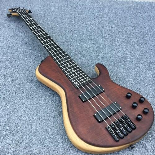 High-grade full-body electric bass, tiger maple veneer, 5-string bass, 5-string rosewood sandwich, postage