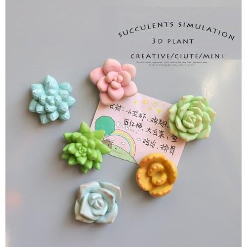 Plant stereoscopic 3D cute fridge magnets sticker strong magnets fix paper