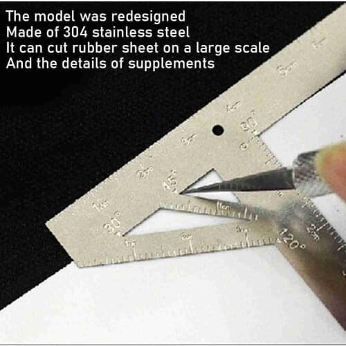 1pc T-shaped Ruler Gundam Military Model Tool ABS Plastic Sheet Modification Cutting Steel T-ruler MS005