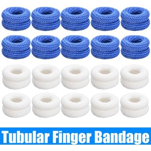 10Pcs Finger Tubular Bandage First Aid Bandage Finger Toe Dressing Retainer Wound Care Sports Protection