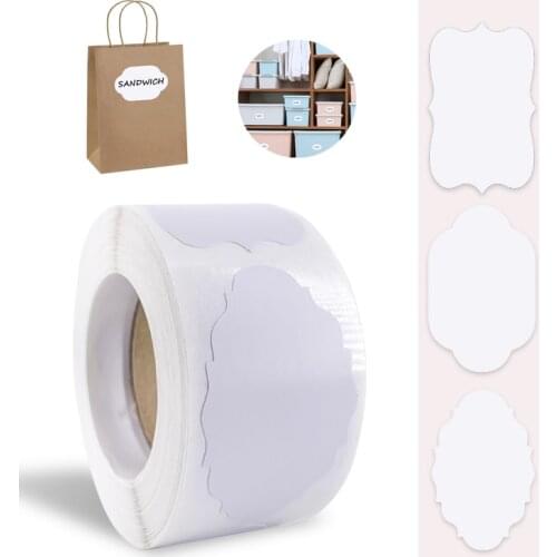300 Pcs/roll White Custom Labels Sticker with A Pen Removable Waterproof Personalized Labels Sticker Kitchen Organizer Stickers