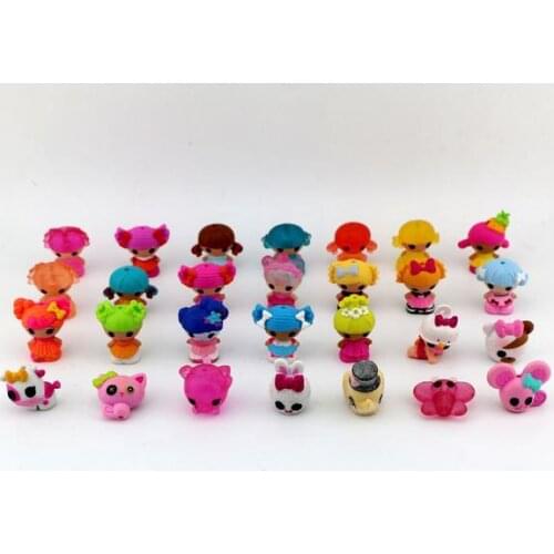50pcs/lot cartoon figure Lalaloopsy, Loveable cartoon dolls for girls, Mini girls' toys with cartoon animals,send at random