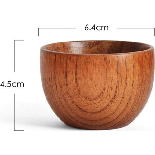 75ml Handmade Mini Wood Coffee Wine Tea Cup Teacups Drinking Cup for Beer