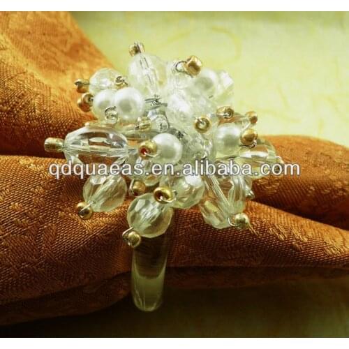 Acrylic crystal napkin ring, napkin holder for wedding
