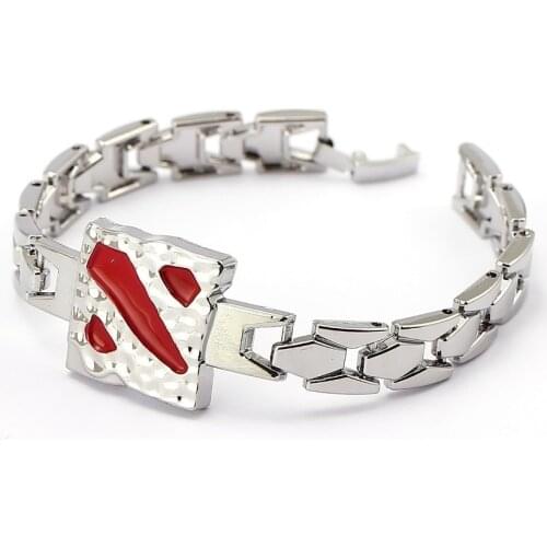 DOTA 2 Bracelet Hot Game Chain Link Charm Bracelets Bangle Cosplay Jewelry Men Women pulseira masculina