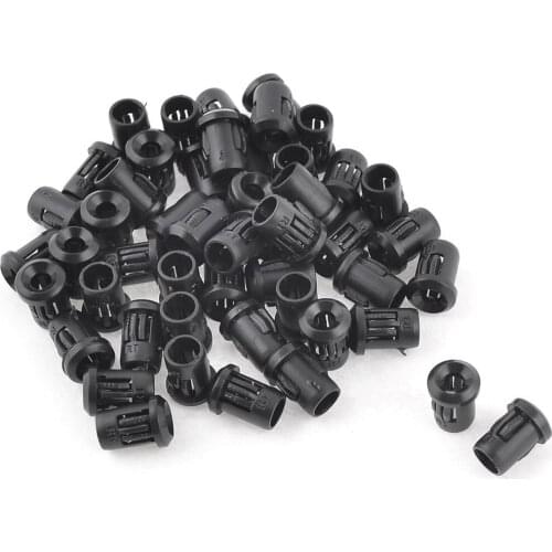 Household 3mm Diameter LED Lamp Light Holder Shell Black 50 Pieces