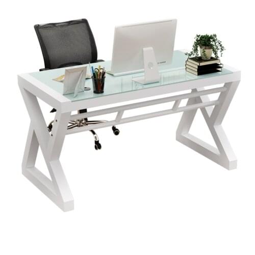 Home computer desk desktop desk tempered glass desk simple modern desk creative desk office writing desk