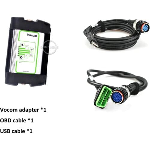 Excavator truck diagnosis scanner tool for volvo vocom truck adapter connect diagnostic cable OBDII with USB scanner cable tool