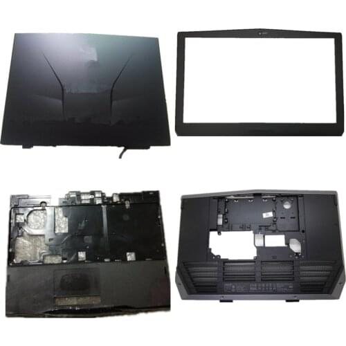Laptop Keyboard LCD Top Back Cover Upper Case Shell Bottom Case For DELL Alienware M11x R1 Black