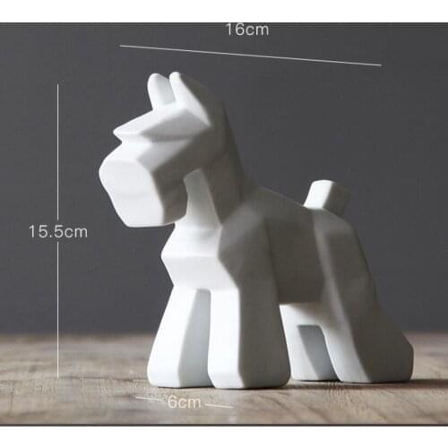 CREATIVE CERAMIC DOG HOME DECOR CRAFTS ROOM DECORATION CERAMIC KAWAII ORNAMENT PORCELAIN ANIMAL FIGURINES DECORATIONS DOG STATUE