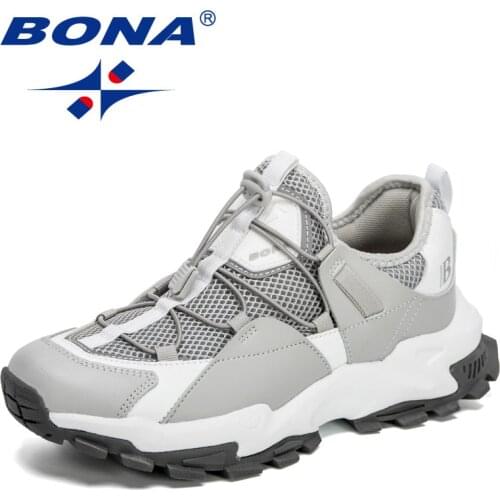 BONA 2021 New Designers Outdoor Sport Men Sneakers Shoes Walking Jogging Shoes Man Athletic Footwear Mansculino Comfy Zapatillas