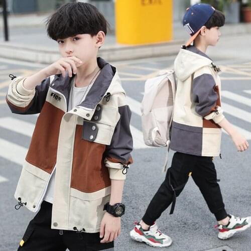 Cool Zipper Spring Autumn Boy Coat Jackets Overcoat Top Kids Teenage Gift Children Clothes Gift Formal School High Quality