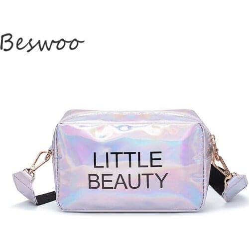 Fashion Women Laser Crossbody Bag PVC Jelly Small Tote Messenger Candy Colors Bags Laser Holographic Mini Messenger Shoulder Bag