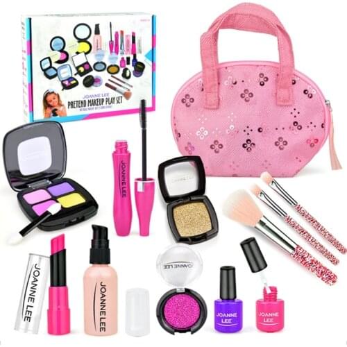 Girls Make Up Toy Set Pretend Play Princess Pink Makeup Beauty Safety Non-toxic