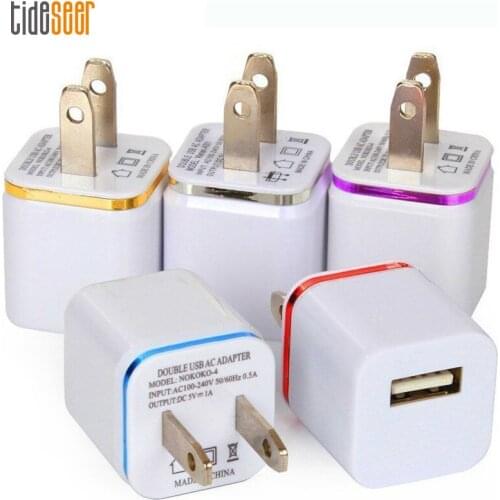 5V 1A Single Port USB AC Wall Home Charger Travel Power Adapter US Plug for iPhone Xiaomi Samsung Android Phone Adaptor 300pcs