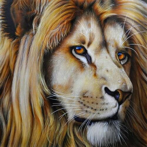 New Full Square Diamond 5D DIY Diamond Painting "lion" Round Embroidery Cross Stitch Rhinestone Mosaic Painting Home Decor Gift
