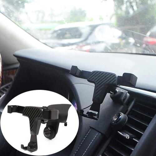 ABS Carbon Fiber Style Mobile Phone Holder Trim for Toyota Land Cruiser 2016-2019 toyota phone accessories