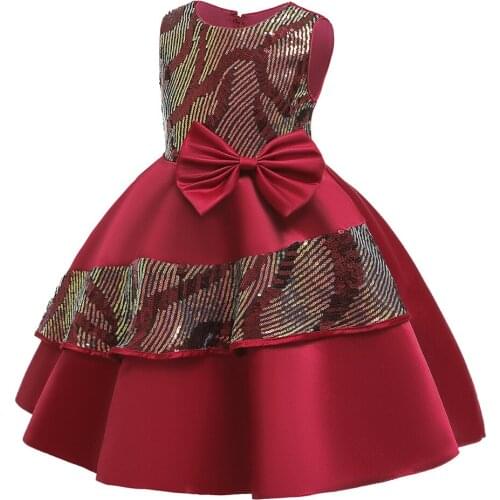 2020 Girls Christmas Princess Dress for Wedding Birthday Party Clothes Satin Vestidos Costume for Kids Girls Dress 3-10 Years