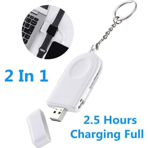 VIKEFON 2in1 Portable Wireless Charger for Apple Watch Series 5/4/3/2/1 Magnetic Wireless Charging 2.5 Hrs Full Fast USB Charger