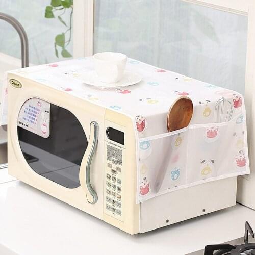 Colorful Waterproof and Oilproof Dust Cover Microwave Cover Transparent Dust Cover Storage Bag 5ZCF235