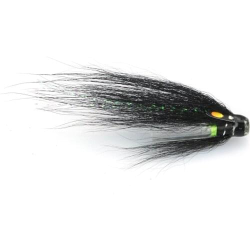 Riffle Hitch Green Butt Tube Fly Salmon Sea Trout Flies Plastic Tubes (8-pack)