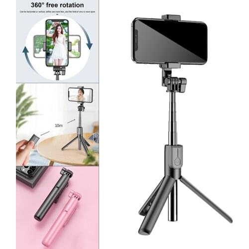 Selfie Sticks Wireless Bluetooth Selfie Stick Tripod Dimmable Selfie Ring Fill Light Fill Lamp Foldable Fit for Smartphone