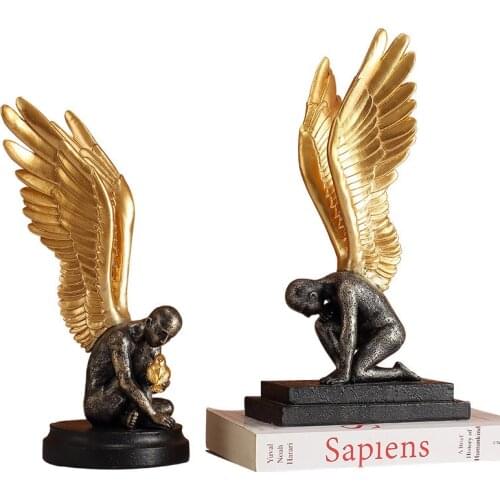 Angel Statues Home Decor Living Room TV Cabinet Entrance Cabinet Shoe Cabinet Study Decoration Resin Crafts Home Decoration