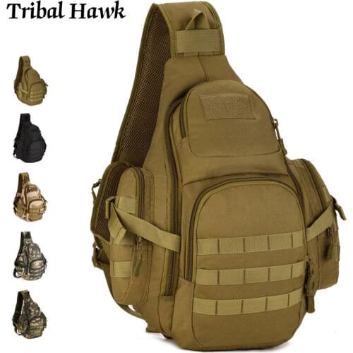 Tactical Backpack Military Assault Molle Shoulder Bag Men Large Capacity Outdoor Travel Camping Hunting Camo Nylon Sling Bag