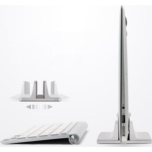 Vertical Aluminium Alloy Laptop Holder Unfoldable Stand Desk Holder Support for Laptop Tablet iPad