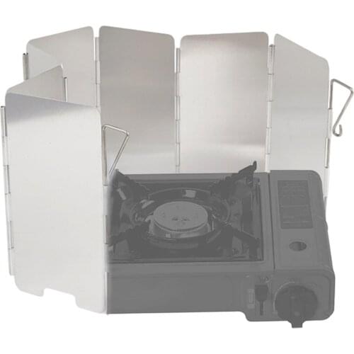 Outdoor Stove Wind Shield Gas Burner Windshield 7/8/9/10/12Plates Gas Stove Windshield Windproof Screen Camping Stove Windscreen