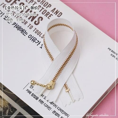 Dailylike 15cm Colorful Bronze Water Drop Zipper Lace Zipper DIY Clothing Smooth and Durable Bags Wallet Purse Cloth Accessories