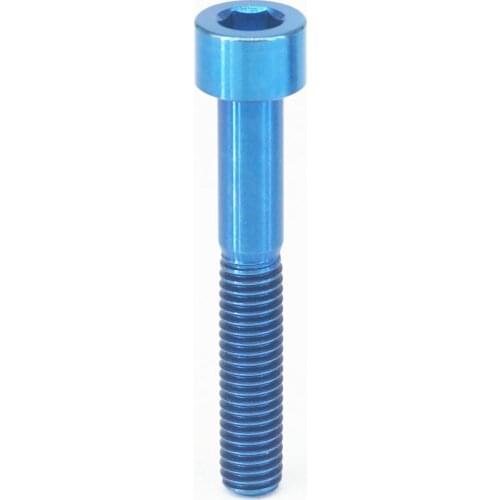 2) M6 x 40mm Blue TC4 GR5 Titanium Alloy Allen Hex Screw Column Head Bolts For Bicycle