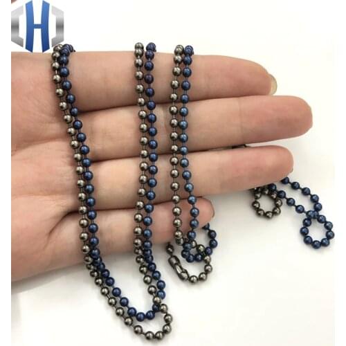 3.0*650mm Pure Titanium Bead Chain Metal Wave DIY Accessories Sweater Chain Does Not Rust Light Hypoallergenic EDC Bead Chain