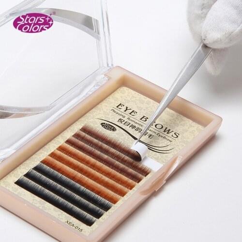 5 Boxes/Lot Eyebrows 6mm length 0.10mm thickness 3 differnet Colors Beauty Make Up Tools Eyebrow