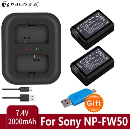 PALO bateria NP FW50 NPFW50 NP-FW50 Battery for SONY NEX 5T 5R 5TL 5N 5C 5CK A7R A7 F3 3N 3CA55 A37 A5000 A6000 A55