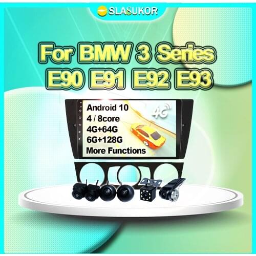 6G+128G For BMW E90 E91 E92 E93 3 2005-2012 Android 10 Auto Multimedia Video Car Radio Navigation GPS Canbus Carplay DVD No 2din